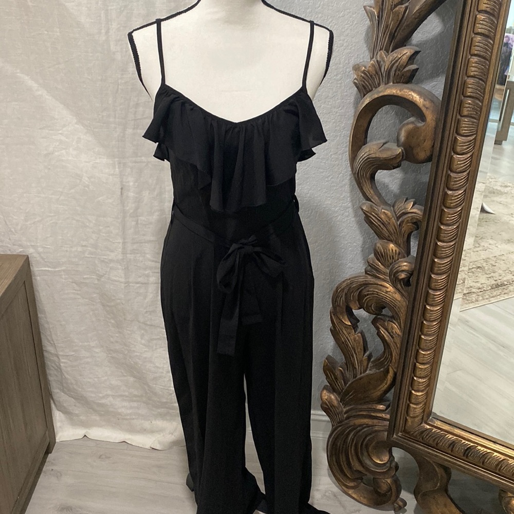 Black spaghetti strap jumpsuit